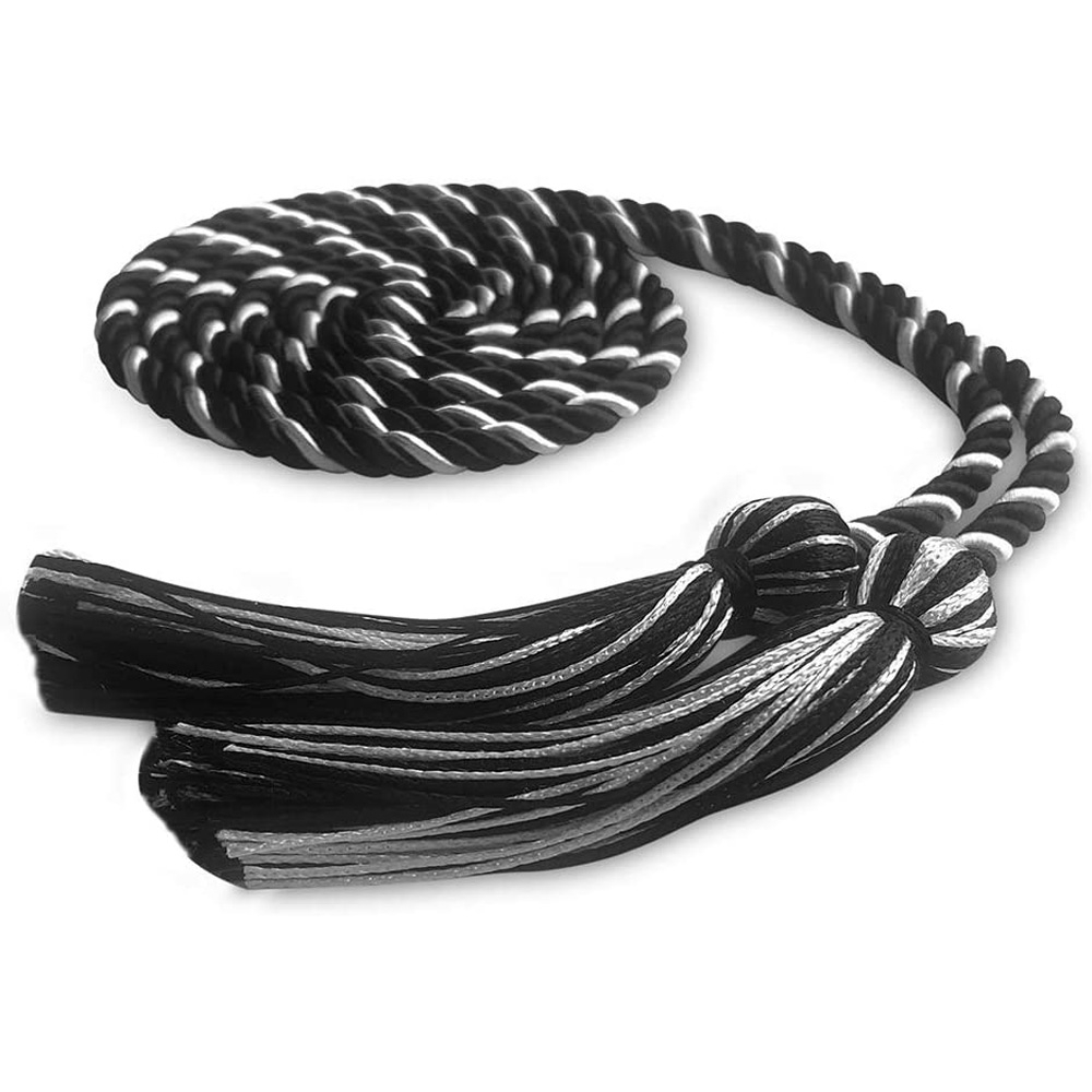 Graduation Single Honor Cord Two-Color  Black White tassel our best quality wholesale